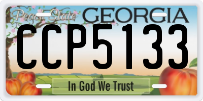 GA license plate CCP5133