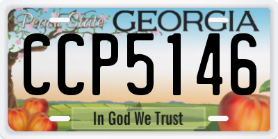 GA license plate CCP5146