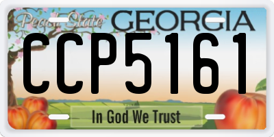 GA license plate CCP5161
