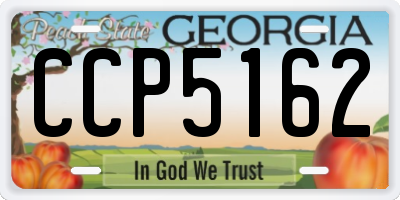 GA license plate CCP5162