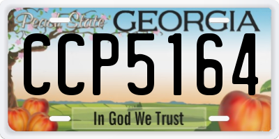 GA license plate CCP5164