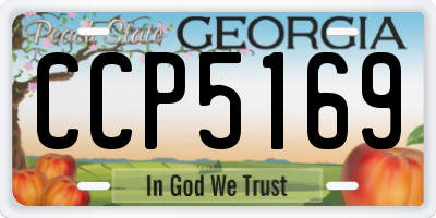 GA license plate CCP5169