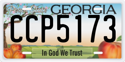 GA license plate CCP5173