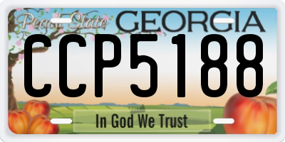 GA license plate CCP5188