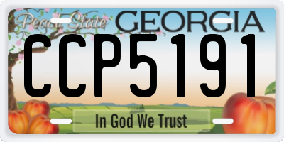 GA license plate CCP5191