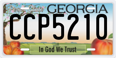 GA license plate CCP5210