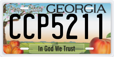 GA license plate CCP5211