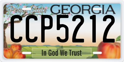 GA license plate CCP5212