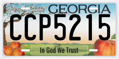 GA license plate CCP5215