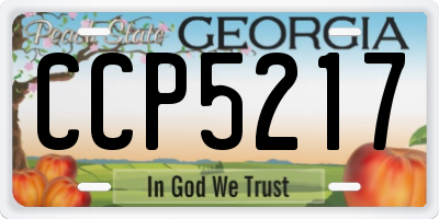 GA license plate CCP5217