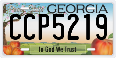 GA license plate CCP5219