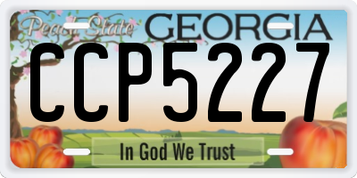 GA license plate CCP5227