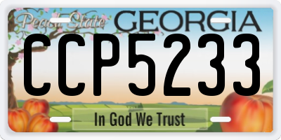 GA license plate CCP5233