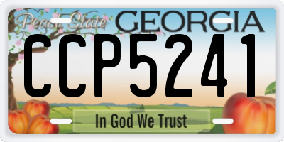 GA license plate CCP5241