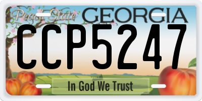 GA license plate CCP5247