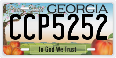 GA license plate CCP5252