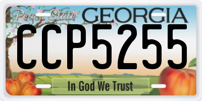 GA license plate CCP5255