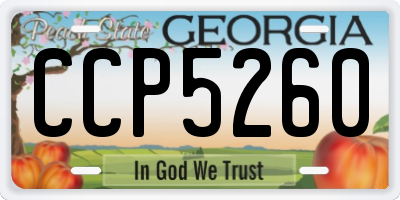 GA license plate CCP5260