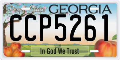 GA license plate CCP5261