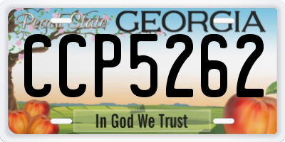 GA license plate CCP5262