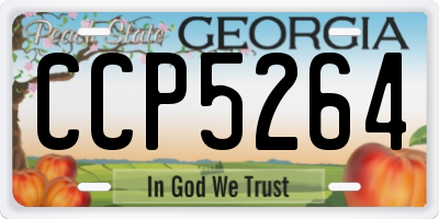 GA license plate CCP5264