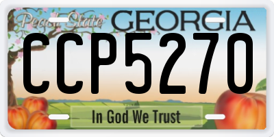 GA license plate CCP5270
