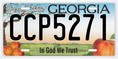GA license plate CCP5271