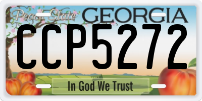GA license plate CCP5272