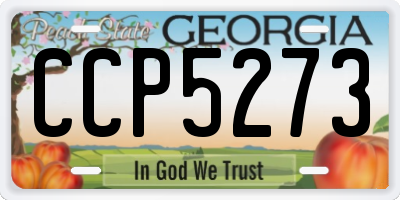 GA license plate CCP5273