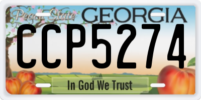GA license plate CCP5274
