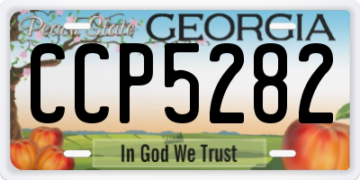 GA license plate CCP5282