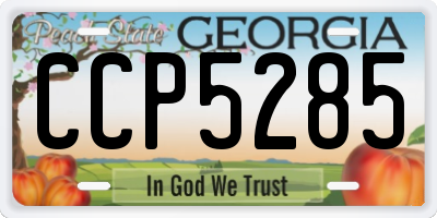 GA license plate CCP5285