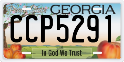 GA license plate CCP5291