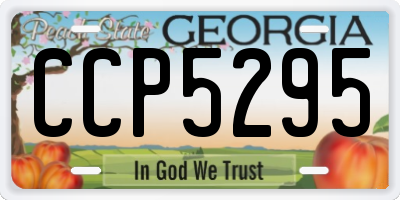 GA license plate CCP5295