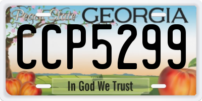 GA license plate CCP5299