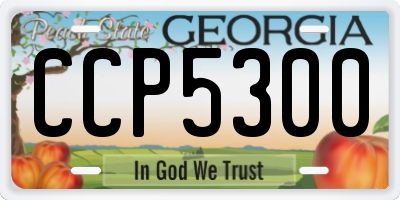 GA license plate CCP5300