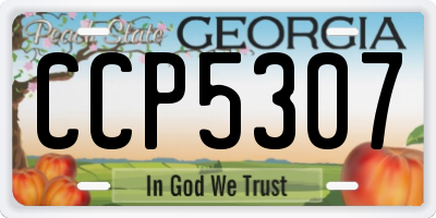GA license plate CCP5307