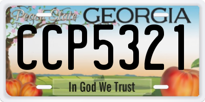 GA license plate CCP5321