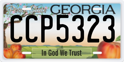 GA license plate CCP5323