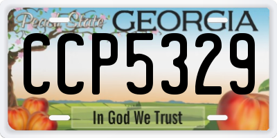 GA license plate CCP5329