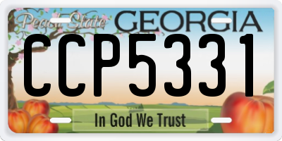 GA license plate CCP5331