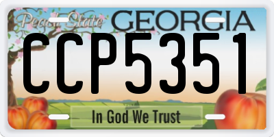 GA license plate CCP5351