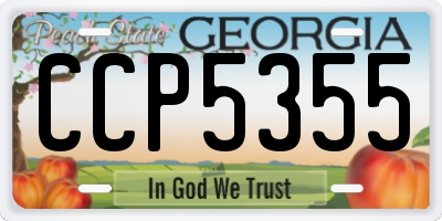 GA license plate CCP5355