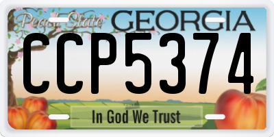 GA license plate CCP5374