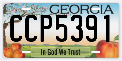 GA license plate CCP5391