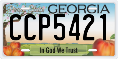 GA license plate CCP5421