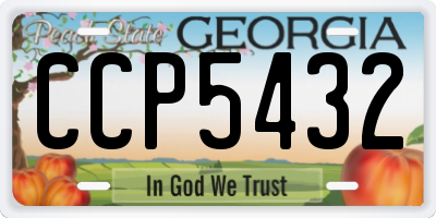 GA license plate CCP5432