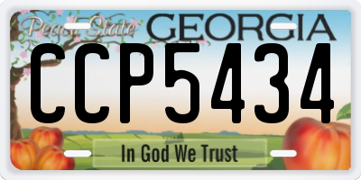 GA license plate CCP5434