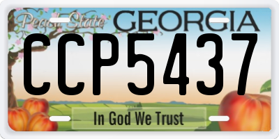 GA license plate CCP5437