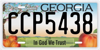GA license plate CCP5438